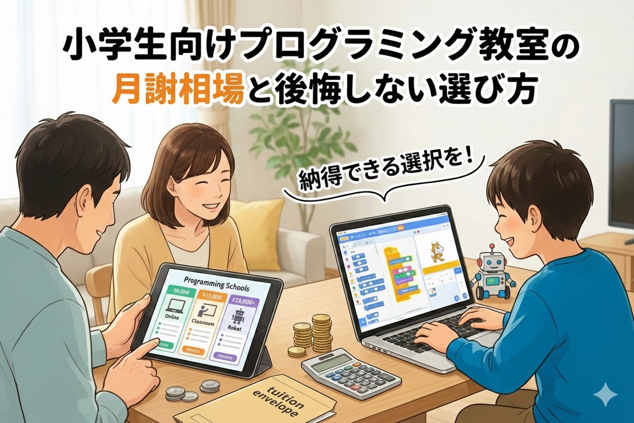 小学生向けプログラミング教室の月謝相場と後悔しない選び方